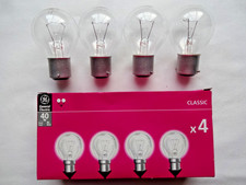 4pk 40w B22 Bayonet Golfball Old Fashioned Globe Clear Proper Bulbs Incandescent