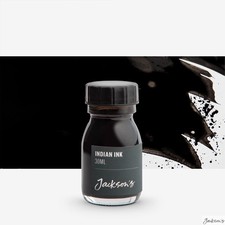 Jackson's : Indian Ink : 30ml : Black : Rich Deep Black, Lightfast, Water-Res...