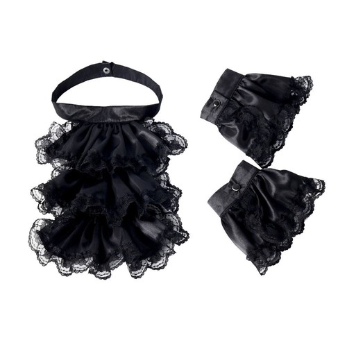 Ruffled victorian lace jabot - victorian,