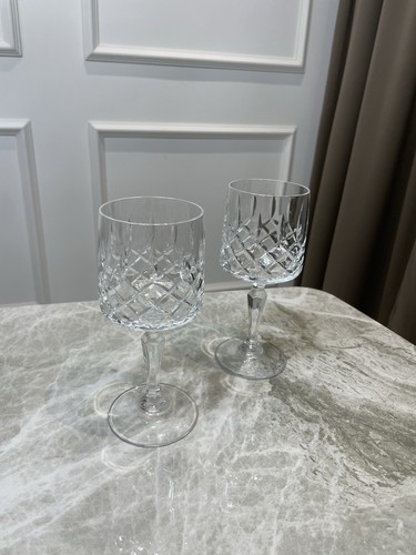 Pair cut crystal wine - crystal,