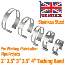Exhaust Pipe Tacking Band Clamp-On For Welding Fabrication 2",2.5",3",3.5",4" UK