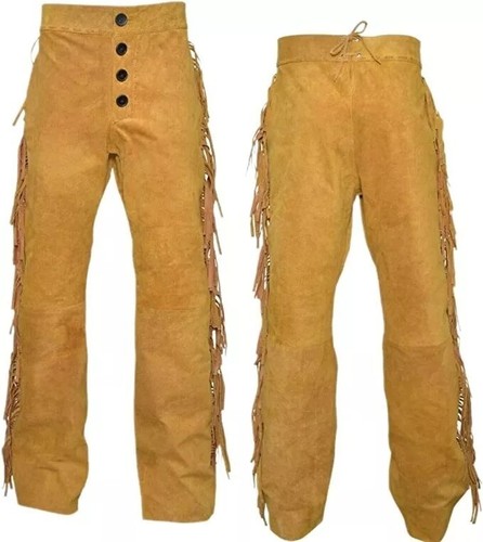 Mountain man fringe pants - man,