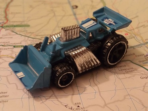 Hotwheels speed dozer blue - speed,