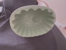 Vintage Bristol Ware Green Jelly Mould With Rose Design Poutney  & Co