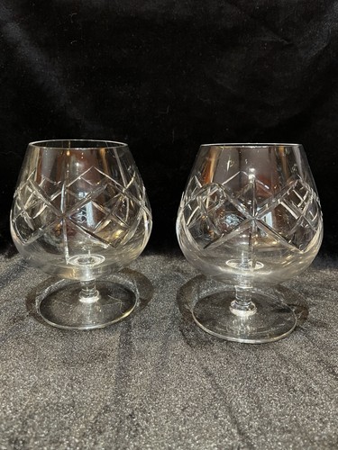 Pair vintage cut crystal - pair,