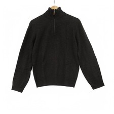 Hacket London 1/4 Zip Jumper UK Small Brown Lambs Wool Men's Sweater Preloved