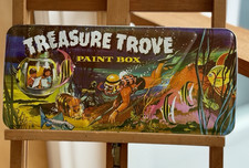 Vintage 1960’s Treasure Trove Watercolour Paint Set with Brush, Unused