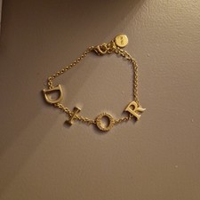 Dior Revolution Bracelet -  Gold Finish Metal  & Silver Tone Crystal