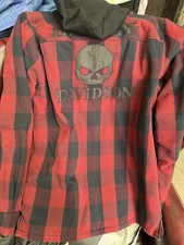 Harley Davidson Red And Black Checkered Riding Jacket