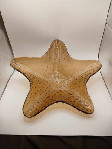 Vintage amber mudpie glass art - mudpie,