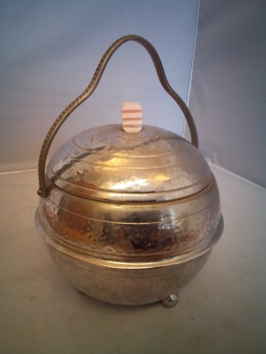 Vintage hammered silvertone - hammered,