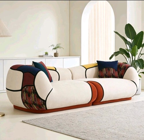 Modern curved sofa chenille - curved,
