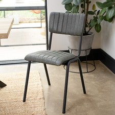 GREEN UPHOLSTERED DINING CHAIR