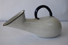 Vintage enamel urinal female - vintage,