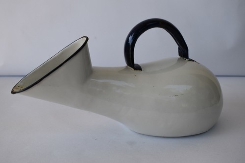 Vintage enamel urinal - vintage,
