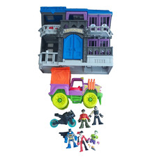 Preloved Imaginext DC Super Friends Gotham City Jail Playset With 5x Figures