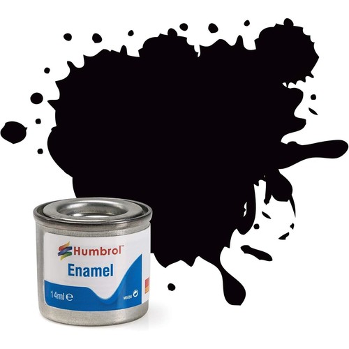 Humbrol satin 14ml coal - satin,
