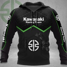 Kawasaki Sweatshirt Motorcycle Uniform Oversized Hoodie Unisex Mens Clothing