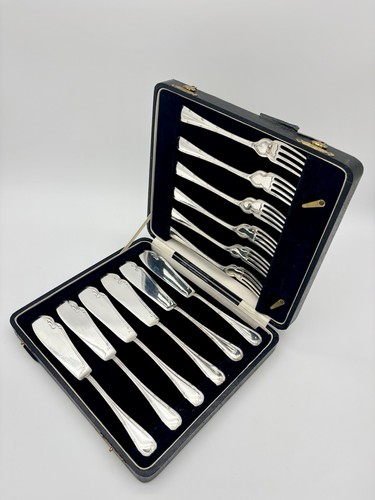 Vintage epns fish cutlery set - fish,