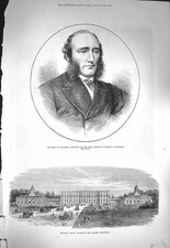 Original Old Antique Print