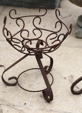 Handmade Designer / Artist Wrought Iron Garden Furniture Jardinière Plant Stand