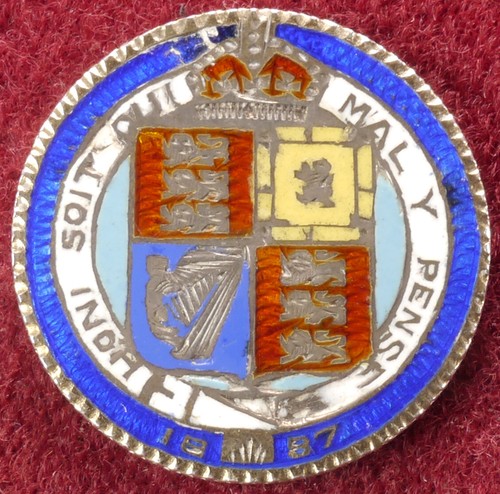 Shilling 1887 enamelled - gb,