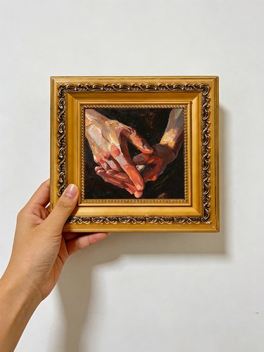 Intertwined hands oil painting - intertwined,
