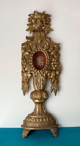 Xviii gilded wooden reliquary - xviii,