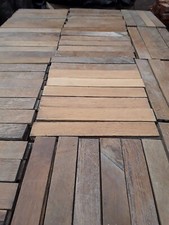 Reclaimed honey oak parquet flooring. 12 inches. 1.8 inches wide, 20 mm.£40/sm