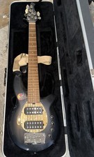 Ernie Ball Music Man Bongo 6 HH Bass Guitar Sapphire Black 2009, Hardcase