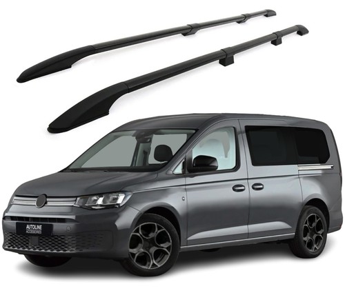 Black aluminium roof bars - roof, side
