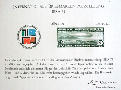 Graf zeppelin souvenir card - graf,