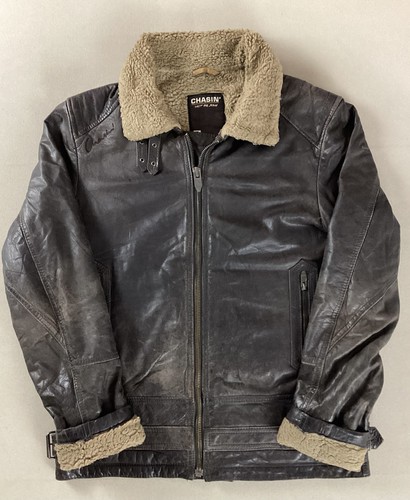 Vintage leather bomber jacket - vintage,