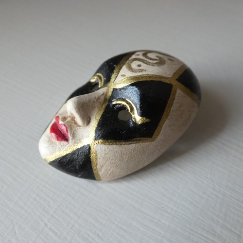 Italian venetian mask - mask, brooch