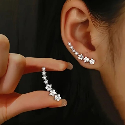 Zirconia stone stud earrings - zirconia,