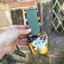 Vintage Large Brass Swiss Cow