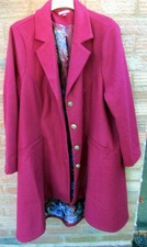 LADIES DEEP RED WINTER COAT   SIZE 24  BNW0T