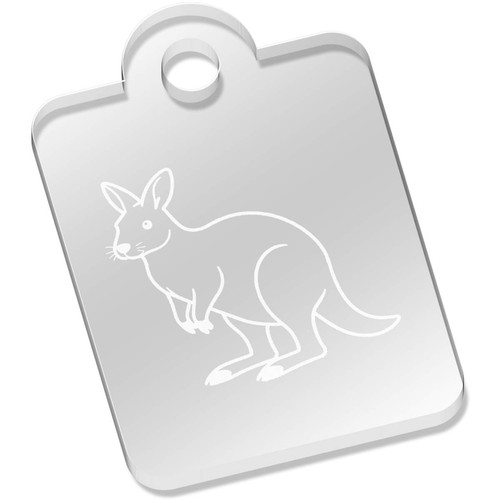 Wallaby laser engraved - 'wallaby', clear