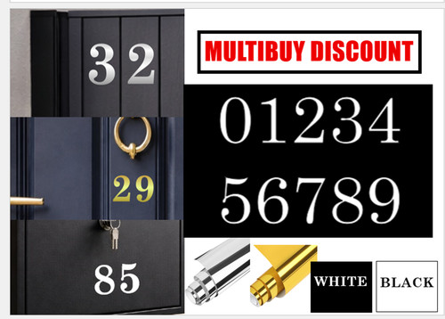 9cm numbers silver gold - numbers,