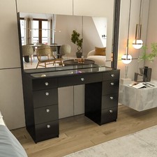 Vanity Makeup Table w/ Glass