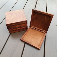 Wooden boxes, for CDs, Set 5