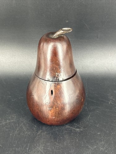 Stunning antique treen pear - stunning,
