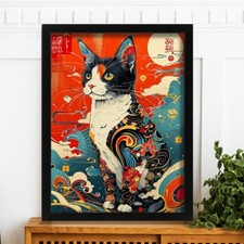 Oriental Cat Wall Art Cat
