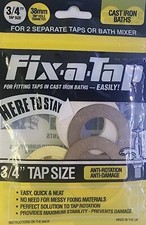 Yellow Fix-a-Tap Faucet Fitting Kit for 3/4" Taps/Bath Mixer - for Cast Iron Tub