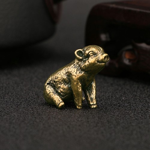 Usa solid brass pig figurine - usa,