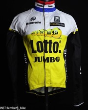 Santini Bianchi UCI  Lotto Jumbo Martijn KEIZER  cycling rain jacket(S) # 539