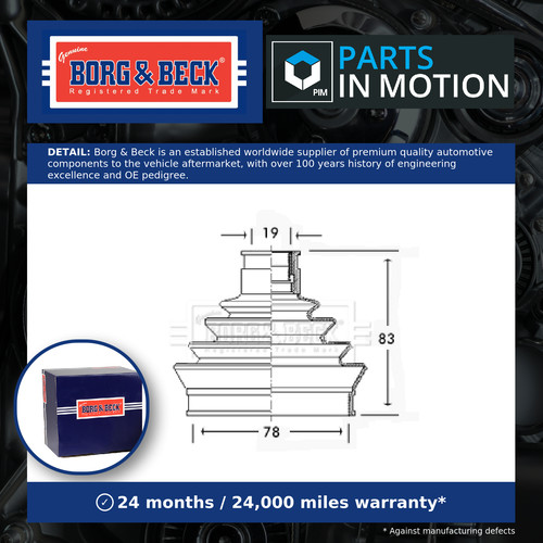 Joint boot fits peugeot - cv, 305