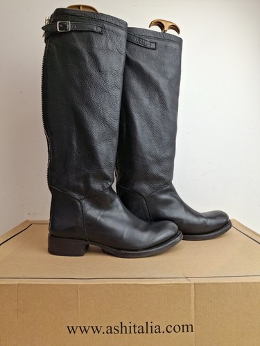 Ash scott black leather riding - scott,