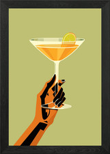A glass of cocktail Framed