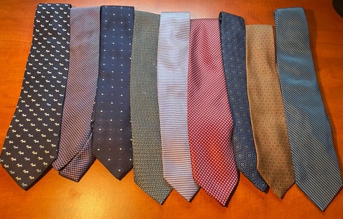 Luxury silk tie bundle - silk, x9